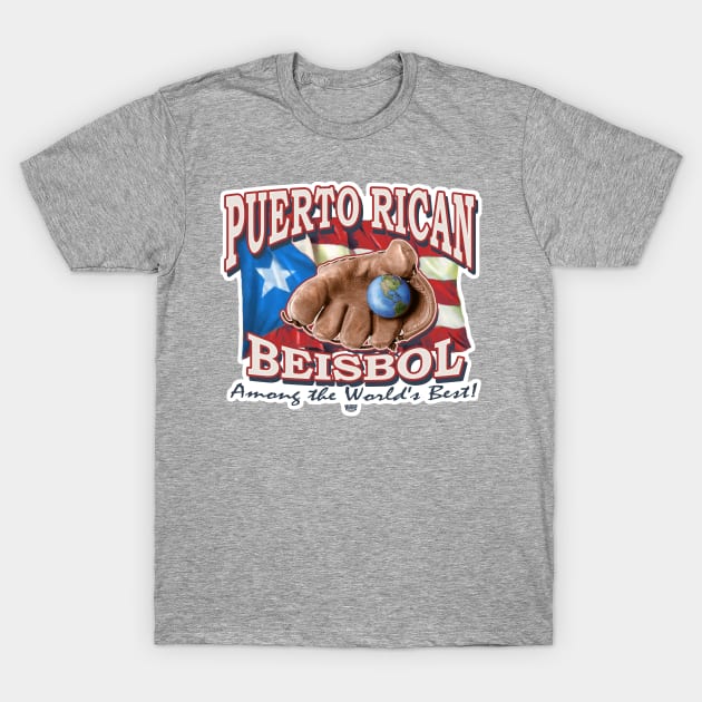 Puerto Rican Basebal T-Shirt by MudgeSportswear